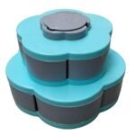 Anubhav Janni Double Layer Candy Box 10 Grid Snack Storage Flower Shape Rotating With Mobile Stand Dry Fruit Candy Chocolate Snacksbox For Home Kitchen (Pack Of 1 Pcs)