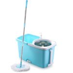Anubhav Janni Quick Spin Mop Rectangular Plastic Bucket Floor Cleaning Mop With Bucket Easy in Built Wheels Big Pocha For Cleaning Mopping Set Master Steel Rapid (Pack Of 1 Pcs)