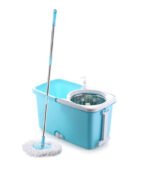 Anubhav Janni Quick Spin Mop Rectangular Plastic Bucket Floor Cleaning Mop With Bucket Easy in Built Wheels Big Pocha For Cleaning Mopping Set Master Steel Rapid (Pack Of 1 Pcs)