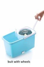 Anubhav Janni Quick Spin Mop Rectangular Plastic Bucket Floor Cleaning Mop With Bucket Easy in Built Wheels Big Pocha For Cleaning Mopping Set Master Steel Rapid (Pack Of 1 Pcs) - Image 2