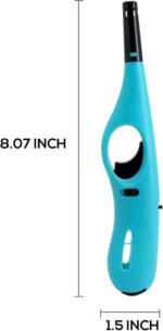 Anubhav Janni Mini Gas Lighter Refillable Clipper Lighter Fires BBQ Candles Gun Shape Gas Mini Club Utility Kitchen Long Safety Lock Butane Lighters Candle Stove Fireplace (Pack Of 1 Pcs) - Image 5