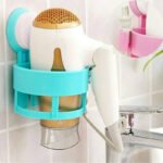 Anubhav Janni Hair Dryer Holder Blower Rack With Vacuum Suction Cup Wall Mount Round Stand Bathroom Space Saving Smooth Surfaces Imported Home Bedroom Storage Shelf White (Pack Of 1 Pcs) - Image 5