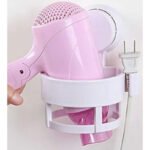 Anubhav Janni Hair Dryer Holder Blower Rack With Vacuum Suction Cup Wall Mount Round Stand Bathroom Space Saving Smooth Surfaces Imported Home Bedroom Storage Shelf White (Pack Of 1 Pcs) - Image 7