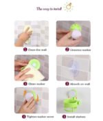 Anubhav Janni Hair Dryer Holder Blower Rack With Vacuum Suction Cup Wall Mount Round Stand Bathroom Space Saving Smooth Surfaces Imported Home Bedroom Storage Shelf White (Pack Of 1 Pcs) - Image 8