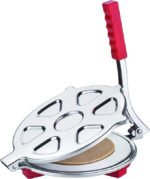 Anubhav Janni Big Round Puri Press (7.5 Inch) Heavy Quality Stainless Steel Dia Maker Machine With Handle Manual Roti Press Papad Khakhra Chapati (Pack Of 1 Pcs)