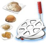 Anubhav Janni Big Round Puri Press (7.5 Inch) Heavy Quality Stainless Steel Dia Maker Machine With Handle Manual Roti Press Papad Khakhra Chapati (Pack Of 1 Pcs) - Image 3