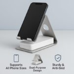 Anubhav Janni 401 Desktop Cell Phone Stand Tablet Stand, Stainless Steel Holder For Mobile And Desk Table Home Office Study Online Class Mobile Smartphones iPhone Tablet iPad (Pack Of 1 Pcs) - Image 3