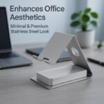 Anubhav Janni 401 Desktop Cell Phone Stand Tablet Stand, Stainless Steel Holder For Mobile And Desk Table Home Office Study Online Class Mobile Smartphones iPhone Tablet iPad (Pack Of 1 Pcs) - Image 5