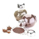 Anubhav Janni 360 16 In 1 Spice Rack Degree Revolving Round Shape Steel Cap Transparent Jar Container Big in Masala Set Kitchen Stand Tabletop Holder jar bottle Tiered Shelf (Pack Of 1 Pcs) - Image 3