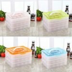 Anubhav Janni 3 Layer 72 Egg Grid Box Plastic Storage Holder Lid Container Handle Multifunctional Food Box Vegetable Basket Eggs Home Kitchen Fridge Food Shelf Case Organizer (Pack Of 1 Pcs) - Image 2