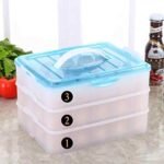 Anubhav Janni 3 Layer 72 Egg Grid Box Plastic Storage Holder Lid Container Handle Multifunctional Food Box Vegetable Basket Eggs Home Kitchen Fridge Food Shelf Case Organizer (Pack Of 1 Pcs) - Image 3
