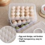 Anubhav Janni 3 Layer 72 Egg Grid Box Plastic Storage Holder Lid Container Handle Multifunctional Food Box Vegetable Basket Eggs Home Kitchen Fridge Food Shelf Case Organizer (Pack Of 1 Pcs) - Image 5