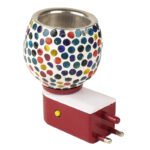 Anubhav Janni Ceramic Kapoor Dani Multipurpose Direct Plug in Electric Incense Burner Night Lamp Bakhoor Dani Camphor Burner Essential Oil Diffuser Aroma Electric Home Office (Pack Of 1 Pcs)