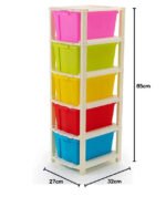 Anubhav Janni 5 Layer Drawer Storage Medium Multi Purpose Modular System Drawers Organizer Box Large Racks Multipurpose Organizers Home Office Hospital Parlor School Doctors (Pack Of 1 Pcs) - Image 3