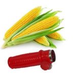 Anubhav Janni Corn Cutter Plastic Kernel Stripper Peeler Seeds Remover Easy to Use Tool For Removing Kernels in Minutes With Stainless Steel Blade Handle Cutter Stripper Blades (Set Of 2 Pcs)