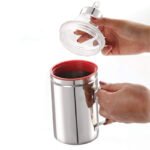 Anubhav Janni Oil Port With Handle (1000 Ml) Stainless Steel Dispenser Dropper Container Jar Pourer Can With Dispenser Nozzle Vinegar Container Pourer Pot Can Bottle Handle (Pack Of 1 Pcs) - Image 3