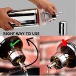 Anubhav Janni Oil Port With Handle (1000 Ml) Stainless Steel Dispenser Dropper Container Jar Pourer Can With Dispenser Nozzle Vinegar Container Pourer Pot Can Bottle Handle (Pack Of 1 Pcs) - Image 4