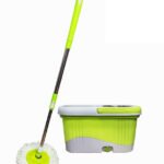 Anubhav Janni 2 Color Square Magic Mop Double Drive Hand Pressure Spin Bucket Cleaning Household Tools Easy Microfiber Head Super Steel Wringer Complete Kit For Home Kitchen (Pack Of 1 Pcs)