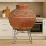 Anubhav Janni Ss Matka Stand Stainless Steel For Kitchen Pot Rack Water Stand Terracotta Dispenser Countertop Utensils Racks Home Kitchen Clay With Stable Legs  Copper Planter (Pack Of 1 Pcs) - Image 2