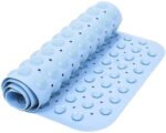 Anubhav Janni Silicone Bathroom Mat Bath Mat Anti Slip Suction Cup Bathtub Shower Bathroom Non Slippery Rubber Silicone Met Cup Drain Hole Antiskid Floormat Toilet Kitchen (Pack Of 1 Pcs)