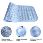 Anubhav Janni Silicone Bathroom Mat Bath Mat Anti Slip Suction Cup Bathtub Shower Bathroom Non Slippery Rubber Silicone Met Cup Drain Hole Antiskid Floormat Toilet Kitchen (Pack Of 1 Pcs) - Image 3