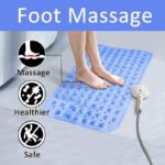 Anubhav Janni Silicone Bathroom Mat Bath Mat Anti Slip Suction Cup Bathtub Shower Bathroom Non Slippery Rubber Silicone Met Cup Drain Hole Antiskid Floormat Toilet Kitchen (Pack Of 1 Pcs) - Image 4
