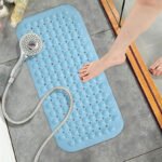 Anubhav Janni Silicone Bathroom Mat Bath Mat Anti Slip Suction Cup Bathtub Shower Bathroom Non Slippery Rubber Silicone Met Cup Drain Hole Antiskid Floormat Toilet Kitchen (Pack Of 1 Pcs) - Image 7