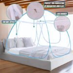 Anubhav Janni Mosquito Net Nylon Premium Folding King Queen Size For Double Bed Foldable Durable Macchardani Tent Corrosion Resistant Feet Home Bedroom Travel (Pack Of 1 Pcs) - Image 5