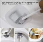 Anubhav Janni Silicone Toilet Brush With Sticker Water Drop And Holder Set Wall Mounted Deep Cleaning Bowl For Bathroom Set Bathroom Mounted Floor Standing (Pack Of 1 Pcs) - Image 5