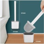 Anubhav Janni Silicone Toilet Brush With Sticker Water Drop And Holder Set Wall Mounted Deep Cleaning Bowl For Bathroom Set Bathroom Mounted Floor Standing (Pack Of 1 Pcs) - Image 7