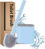 Anubhav Janni Silicone Toilet Brush With Sticker Water Drop And Holder Set Wall Mounted Deep Cleaning Bowl For Bathroom Set Bathroom Mounted Floor Standing (Pack Of 1 Pcs) - Image 8