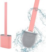 Anubhav Janni Silicone Toilet Brush With Sticker Water Drop And Holder Set Wall Mounted Deep Cleaning Bowl For Bathroom Set Bathroom Mounted Floor Standing (Pack Of 1 Pcs) - Image 9