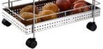 Anubhav Janni Stainless Steel 2 Layer Trolly Kitchen Layers Perforated Trolley Fruits and Vegetable Storage Rack Trolley Stand Tier Bathroom Multipurpose Organizer (Pack Of 1 Pcs) - Image 5