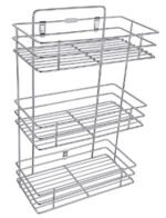 Anubhav Janni Ss 3 Layer Pull Out Bathroom Self With Box Stainless Steel Wall Mount Rack Organizer Bathroom Container Mounted Detergent Shelve Home Kitchen Washroom Balcony (Pack Of 1 Pcs)