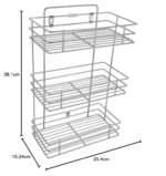 Anubhav Janni Ss 3 Layer Pull Out Bathroom Self With Box Stainless Steel Wall Mount Rack Organizer Bathroom Container Mounted Detergent Shelve Home Kitchen Washroom Balcony (Pack Of 1 Pcs) - Image 5