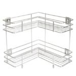 Anubhav Janni Ss L Shape 2 Layer Rack Corner Stand Stainless Steel Multipurpose Storage For Kitchen And Bathroom Rack Steel Silver Stand Rack Tier Shelf Cutlery Stand Kitchen (Pack Of 1 Pcs) - Image 4