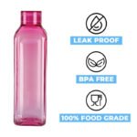 Anubhav Janni Vanies Water Bottle Squre BPA Free Plastic Bottles Unbreakable Leak Proof 100% Food Grade For Kids Collage School Fridge Fridge Home Office Travel Bottles (Pack Of 1 Pcs) - Image 3