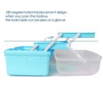 Anubhav Janni 3 Step Tool Box Portable Compartments Layers Multipurpose Rectangular Storage  Tray Plastic Students Drawing Art Craft Storage Organizers Folding Children Kids Box (Pack Of 1 Pcs) - Image 2