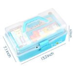 Anubhav Janni 3 Step Tool Box Portable Compartments Layers Multipurpose Rectangular Storage  Tray Plastic Students Drawing Art Craft Storage Organizers Folding Children Kids Box (Pack Of 1 Pcs) - Image 5