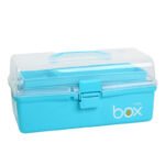 Anubhav Janni 3 Step Tool Box Portable Compartments Layers Multipurpose Rectangular Storage  Tray Plastic Students Drawing Art Craft Storage Organizers Folding Children Kids Box (Pack Of 1 Pcs) - Image 7
