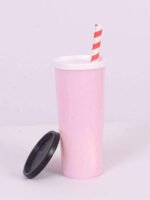 Anubhav Janni Juicer Bottle With Straw Plastic Juice Water Bottle Airtight Sipper For Juices Drinks Milk Shake Coco Fridge Glass With Straw Travel Reusable (Set Of 2 Pcs) - Image 2