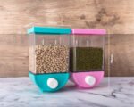 Anubhav Janni Push Botton Container Button Storage Wall Mount Punch Free Press Type Tank Airtight Kitchen Organizer Mounted Counter Table Drawer Desk Wlall Container Tank (Pack Of 1 Pcs) - Image 5