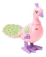 Anubhav Janni Colorful Key Wind Up Toys for Kids Walking Peacock Toyz Jumping Animals Cute Baby 6 to 12 Months Set Fun Interactive Animal Toy Boys Girls Assorted Color Design Cartoon (pack of 1)