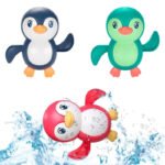 Anubhav Janni Plastic Floating Penguin Bathtub Toy for Kids, Water Toys Cute Bathing Toddlers Pool Baby Swimming Playing Multicolor Age 0-3 Years Bath Bathroom Beach Girls Boys (pack of 1)