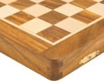 Anubhav Janni 10in Classic Wooden Chess Set with Magnetic Board for Storage Pieces 12 X Collectible Foldable Game Crafted Premium Wood for-All Ages All BrownMagnetic Educational Toys (pack of 1) - Image 5
