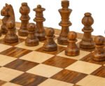 Anubhav Janni 10in Classic Wooden Chess Set with Magnetic Board for Storage Pieces 12 X Collectible Foldable Game Crafted Premium Wood for-All Ages All BrownMagnetic Educational Toys (pack of 1) - Image 6