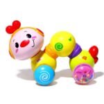 Anubhav Janni  Plastic Toddler Baby Toys 6 Months Plus Crawling Cute Caterpillar For 1 Year Old With Music Light Press Go Toys1St Birthday Gifts Boys Plastic for Musical Toy Lights (pack of 1)