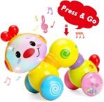 Anubhav Janni  Plastic Toddler Baby Toys 6 Months Plus Crawling Cute Caterpillar For 1 Year Old With Music Light Press Go Toys1St Birthday Gifts Boys Plastic for Musical Toy Lights (pack of 1) - Image 2