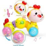 Anubhav Janni  Plastic Toddler Baby Toys 6 Months Plus Crawling Cute Caterpillar For 1 Year Old With Music Light Press Go Toys1St Birthday Gifts Boys Plastic for Musical Toy Lights (pack of 1) - Image 5