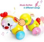 Anubhav Janni  Plastic Toddler Baby Toys 6 Months Plus Crawling Cute Caterpillar For 1 Year Old With Music Light Press Go Toys1St Birthday Gifts Boys Plastic for Musical Toy Lights (pack of 1) - Image 3